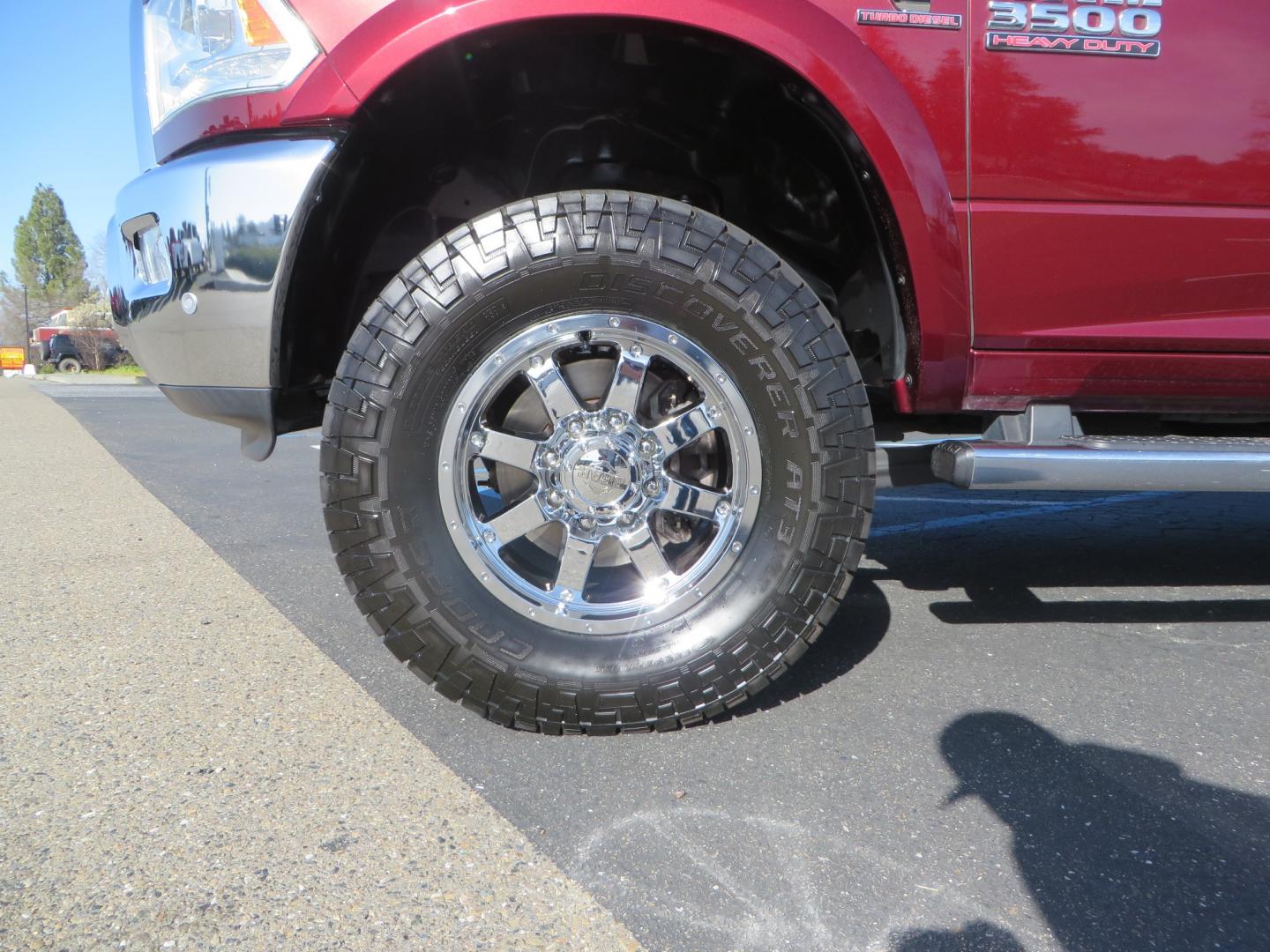 2017 MAROON /TAN RAM 3500 Laramie Mega Cab 4WD (3C63R3ML6HG) with an 6.7L V8 OHV 16V DIESEL engine, automatic transmission, located at 2630 Grass Valley Highway, Auburn, CA, 95603, (530) 508-5100, 38.937893, -121.095482 - Photo#8